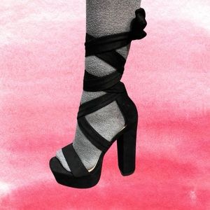 nasty gal platform chunky heels